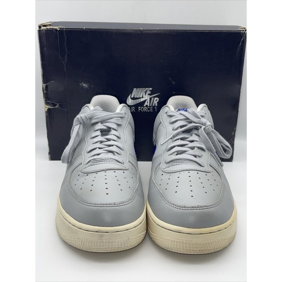 NIKE  AIR FORCE 1 07 LV8 LTHR  Air Force Leather   Gray   AJ9507 002 Men Size 11 - Picture 3 of 10